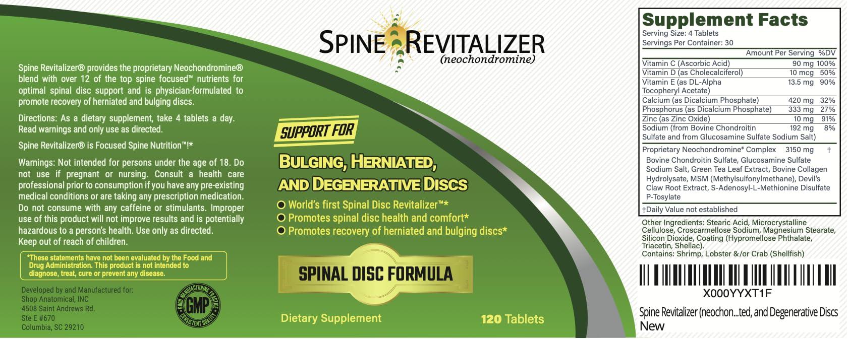 Spine Revitalizer (neochondromine) Spine Revitalizer (neochondromine) Back Pain and Neck Pain Support for Bulging, Herniated, and Degenerative Discs