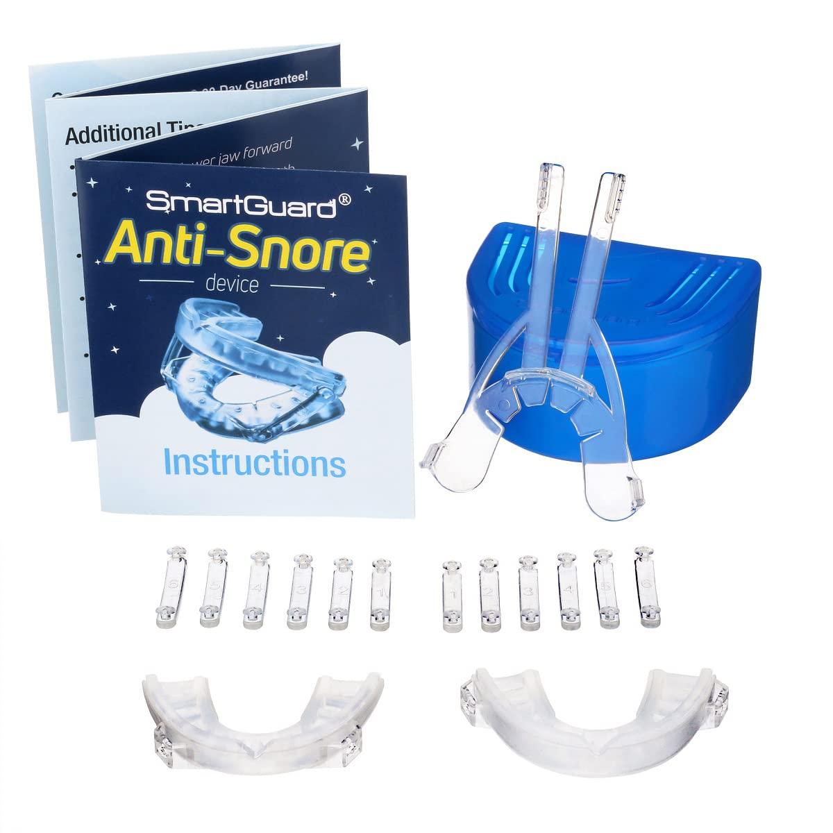 SmartGuard SmartGuard Anti Snore Device. New Customizable Snore Reducing Mouthpiece Reduce Snoring Aid for Men and Women Most Comfortable and Adjustable Oral Appliance - Holds Jaw Forward to Open Airway