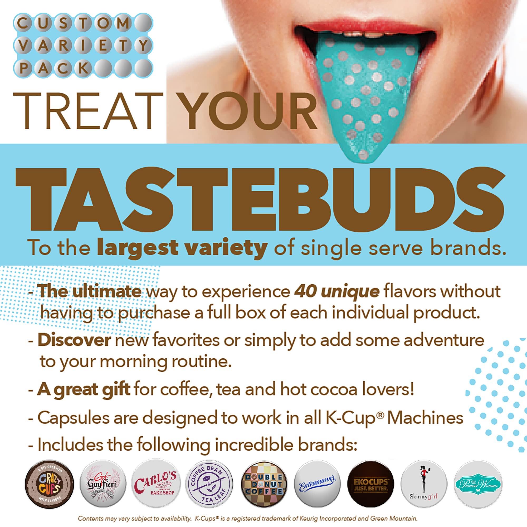 Crazy Cups Custom Variety Pack Coffee Sampler for Keurig K-Cup Brewers, 20 Count