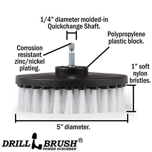 Drill Brush Power Scrubber by Useful Products Drill Powered Upholstery Scrub Brush