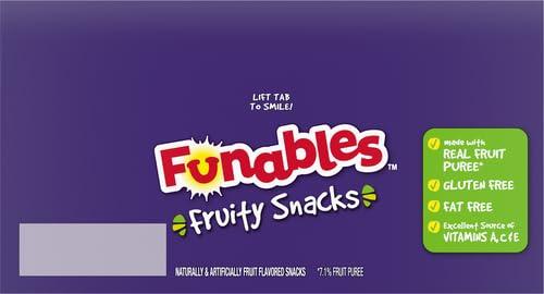 Funables Funables Fruit Snacks, Mixed Berry Fruit Flavored Snacks, 0.8 ounce Pouches (Pack of 80)