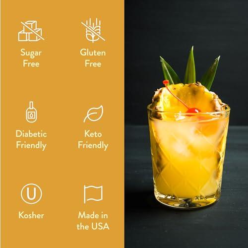 Jordan\'s Skinny Mixes Jordan\'s Skinny Syrups Sugar Free Coffee Syrup, Pineapple Upside Down Cake Syrup Flavor, Zero Calorie Flavoring for Latte, Protein Shake, Cocktail & More, Keto Friendly, 25.4 Fl Oz, 1 Pack