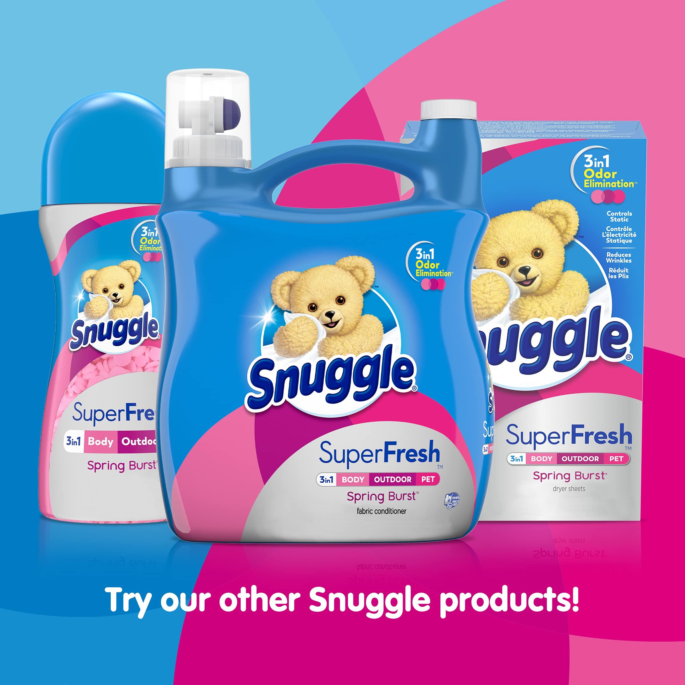 Snuggle Snuggle Plus Super Fresh Liquid Spring Burst Fabric Softener, 95 Fluid Ounce