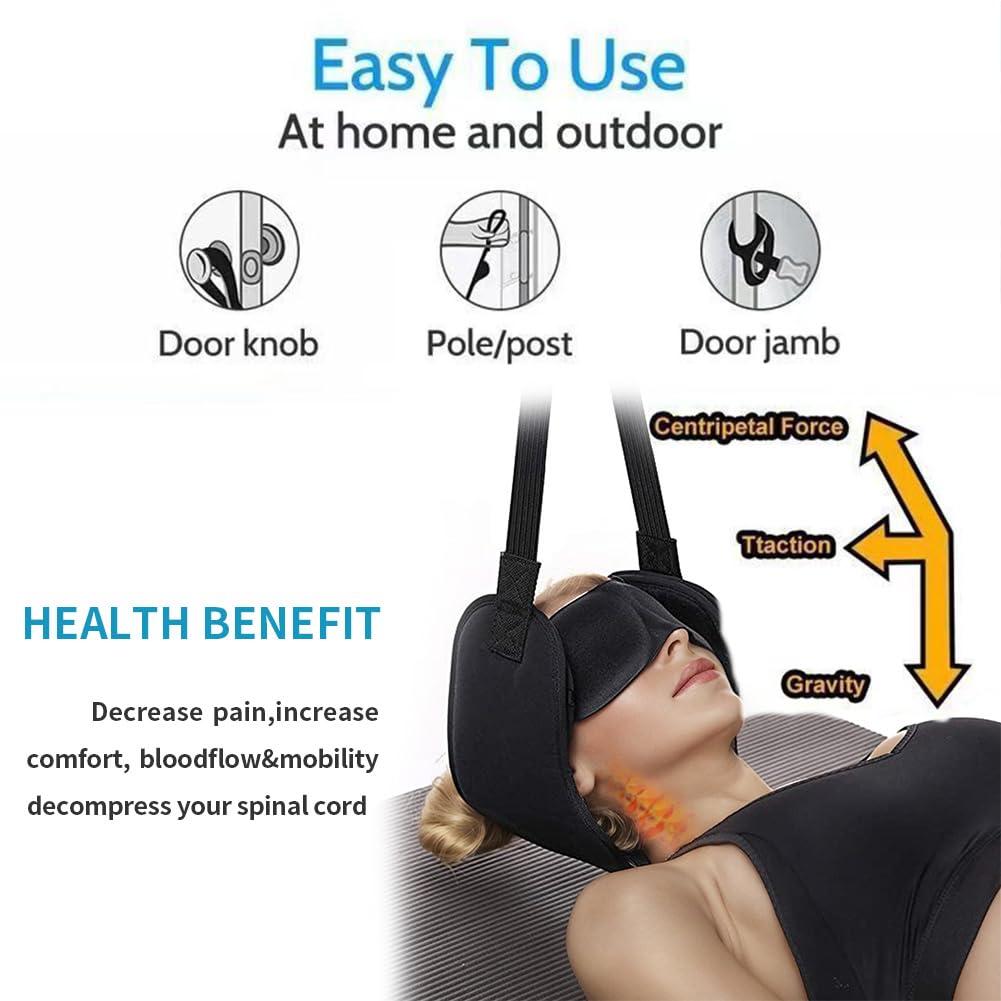 DURASIKO DURASIKO Neck Traction Device for Neck Pain Relief,Neck Stretcher Strap for Spine Chiropractic Decompression,Portable Storage Bag,Neck Chiropractor for Physical Therapy,Neck Strap for Neck Recovery