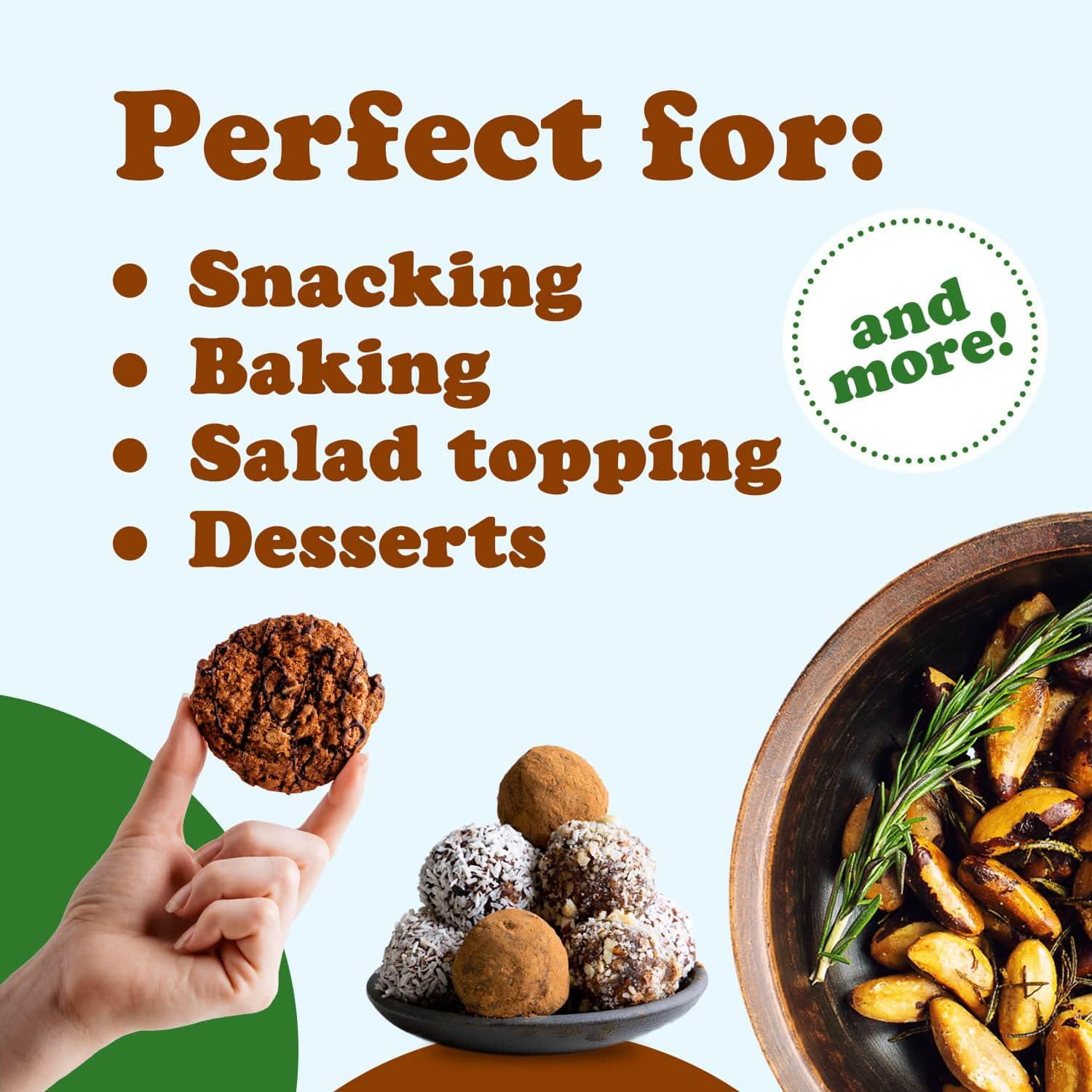 Food to Live Food to Live - Organic Brazil Nuts, 8 Ounces Non-GMO, Raw, Whole, No Shell, Unsalted, Kosher, Vegan, Keto, Paleo Friendly, Bulk, Rich in Selenium