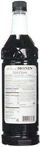 Monin Monin Flavored Syrup, Irish Cream, 33.8-Ounce Plastic Bottle (1 liter)