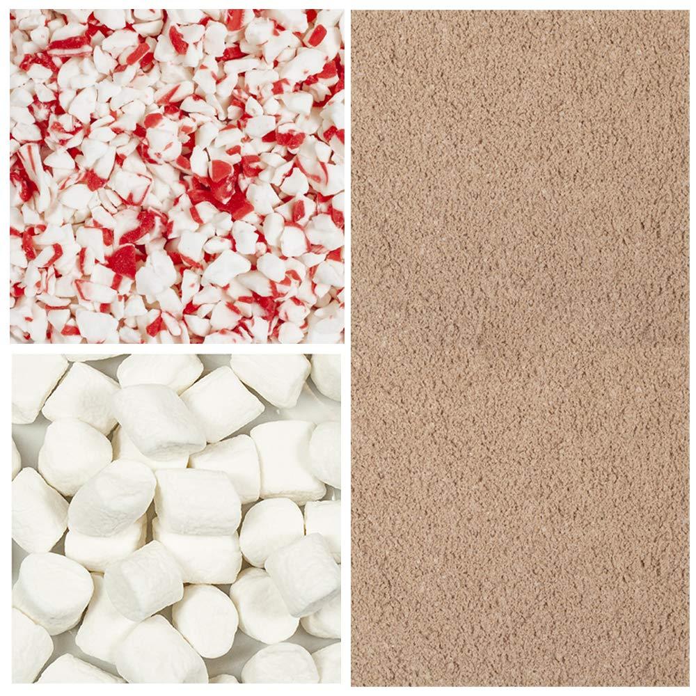 Paper and Presents Hot Chocolate Gift Set For Christmas Hot Cocoa Snowman Gift Kit Set with Marshmallows and Peppermint Candy Cane Pieces