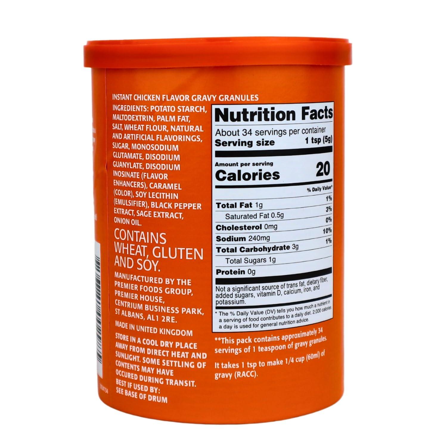 Bisto Bisto Chicken Gravy Granules 5.9 oz Rich and Savory Flavor for Roasted Chicken, Family Meals, Comfort Dishes Quick, Easy, Lump-Free Preparation Velvety Consistency