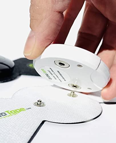 OrthoTape TENS & PMS Tens Unit Machine Therapy | Bluetooth APP Controlled | Back Pain Knee Pain Muscle Recovery - OrthoTape (Black |SM9187-SBK|)