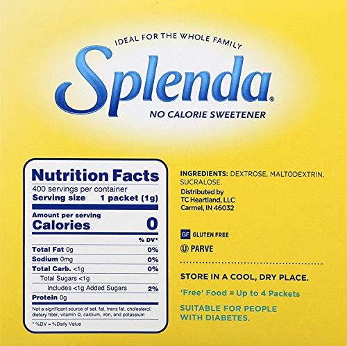 SPLENDA SPLENDA Zero Calorie Sweetener Packets Great For Sweetening Coffee, Tea, Fruit, and More (400 Individual Packets)