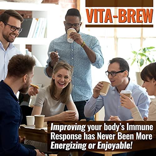 Rapid Fire RapidFire Vita Brew Coffee Pods, 22 Vitamins and Minerals with Biotin, Increase Energy and Focus, Supports Immune System, French Roast Espresso Blend, Sugar Free, 16 Pods