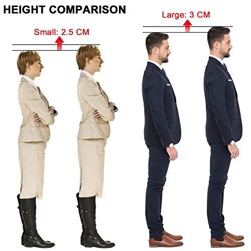 Ailaka Ailaka Height Increase Insoles (Can be Worn in Socks), Arch Support Half Inserts Shock Absorption Heel Lifts Cushion Pads for Men & Women (Small)