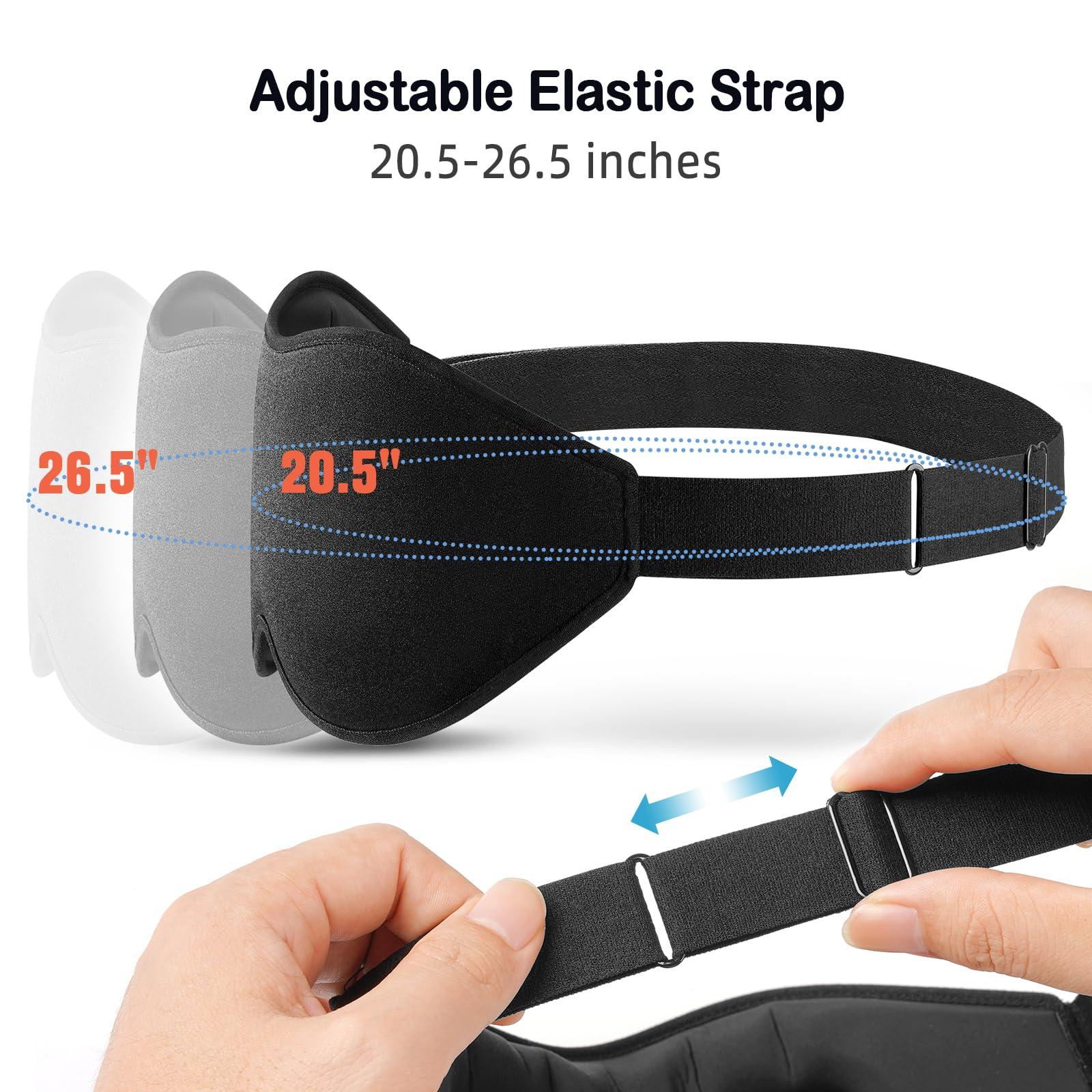 LitBear LitBear Sleep Mask for Side Sleeper Women Men, Eye Mask for Sleeping Light Blocking, 3D Contoured Cup Sleeping Mask, Soft Breathable Sleep Eye Mask with Adjustable Elastic Strap for Flight Nap