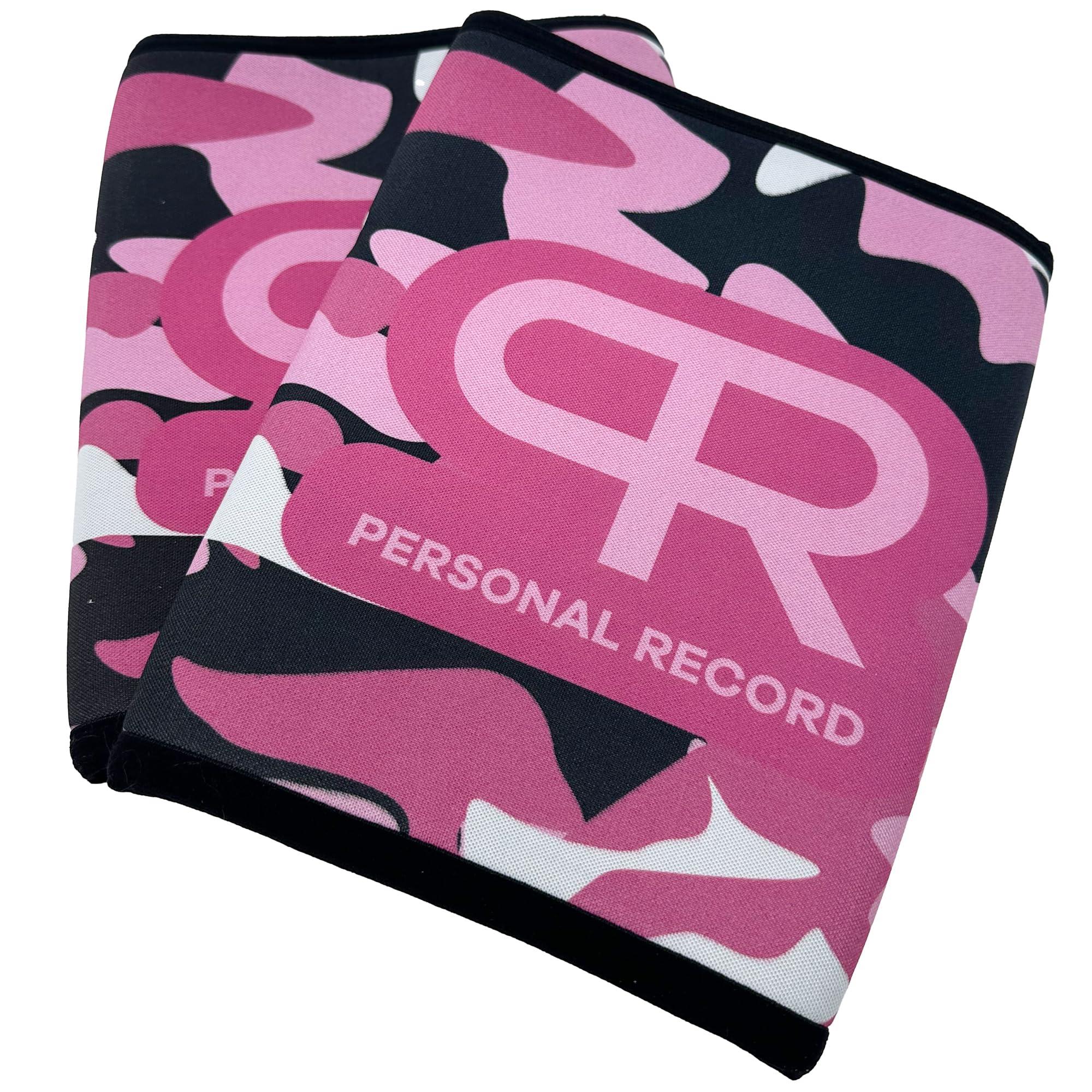 PR Personal Record PR Personal Record Premium Knee Sleeve for Weightlifting Powerlifting and Strength Training, Quality Neoprene Knee Sleeves Support in Pairs by Larry Wheels (Pink Camouflage, Medium)
