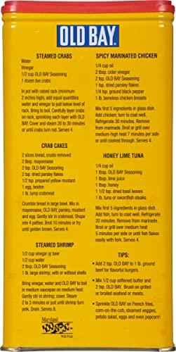 Old Bay OLD BAY Seasoning, 16 oz - One 16 Ounce Fan-Favorite Tin Can of OLD BAY All-Purpose Seasoning with Unique Blend of 18 Spices and Herbs for Crabs, Shrimp, Poultry, Fries, and More