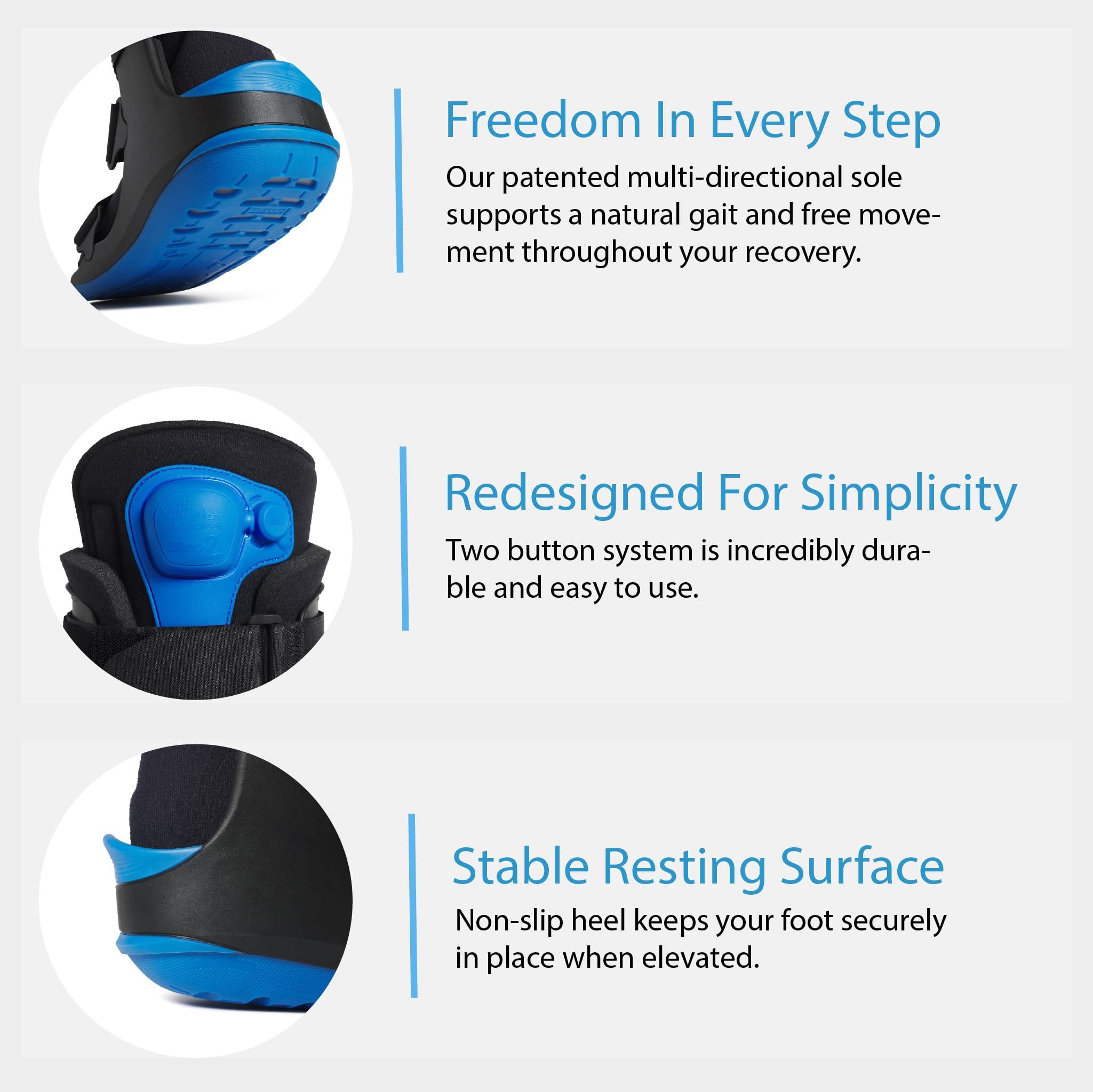 Ovation Medical Ovation Medical Gen 2 Pneumatic Walking Boot - Lightweight, Low Profile CAM Walker Boot - Premium Medical Boot for Foot Injuries, Ankle Sprains, Fracture Recovery Support, & More (Short, Large)