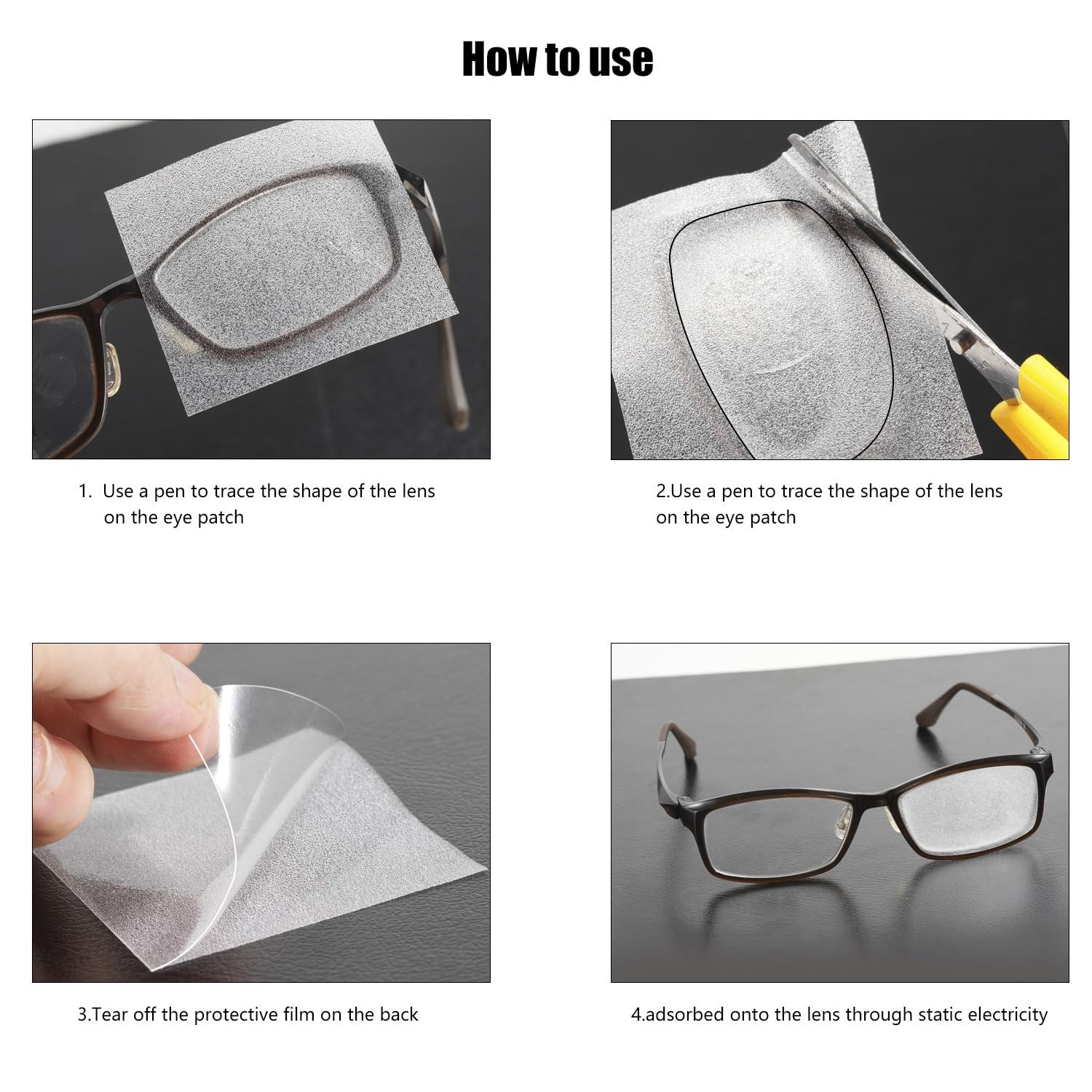 LUAATT LUAATT Translucent Eye Patch for Glasses for Vision Patching,6 Pack Translucent Eye Patch for Lazy Eye Amblyopia Strabismus and After Surgerysurgery