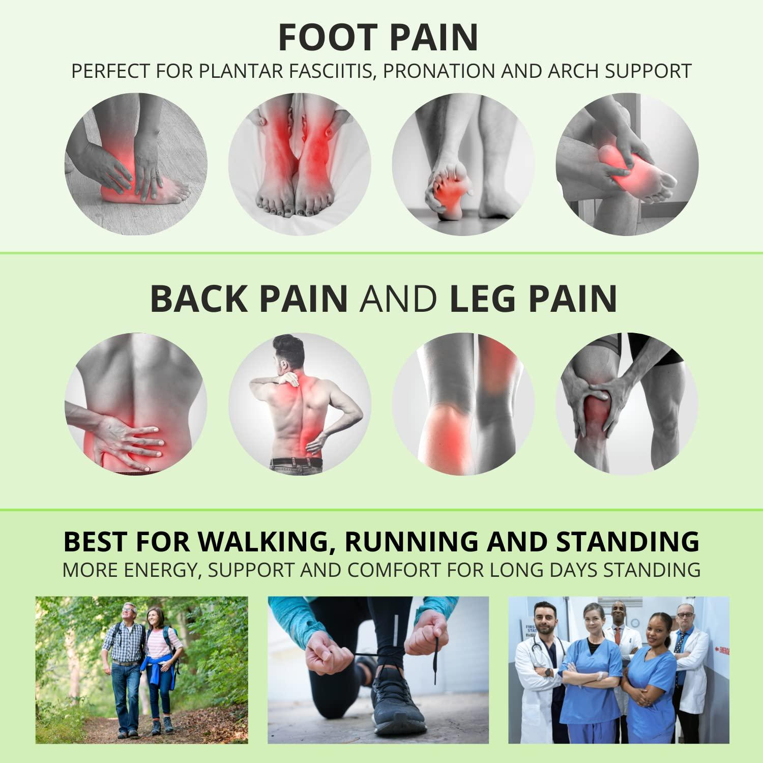 SelectFlex SelectFlex® Adjustable Arch Support Orthotic Insoles Helps a Person with Plantar Fasciitis, Neuropathy, Flat Feet, Overpronation, Foot Pain, Mortons Neuroma, Low Back Pain Women12-13/Men 11-12