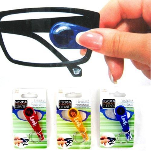 AllTopBargains Mini Soft Keychain Eyeglass Cleaner Glasses Spectacles Microfiber Cleaner Wipe !