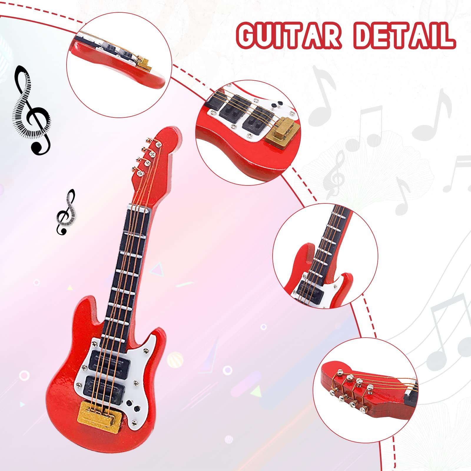 Lukinuo Lukinuo Guitar Cake Toppers Music Note Birthday Cake Topper Disco Ball Rock and Roll Cake Cupcake Decoration for Rockstar Musician Bass Guitar 80\'s Retro Themed Party Supplies