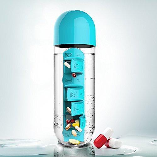 asobu Pill Organizer Bottle 20 Oz Blue