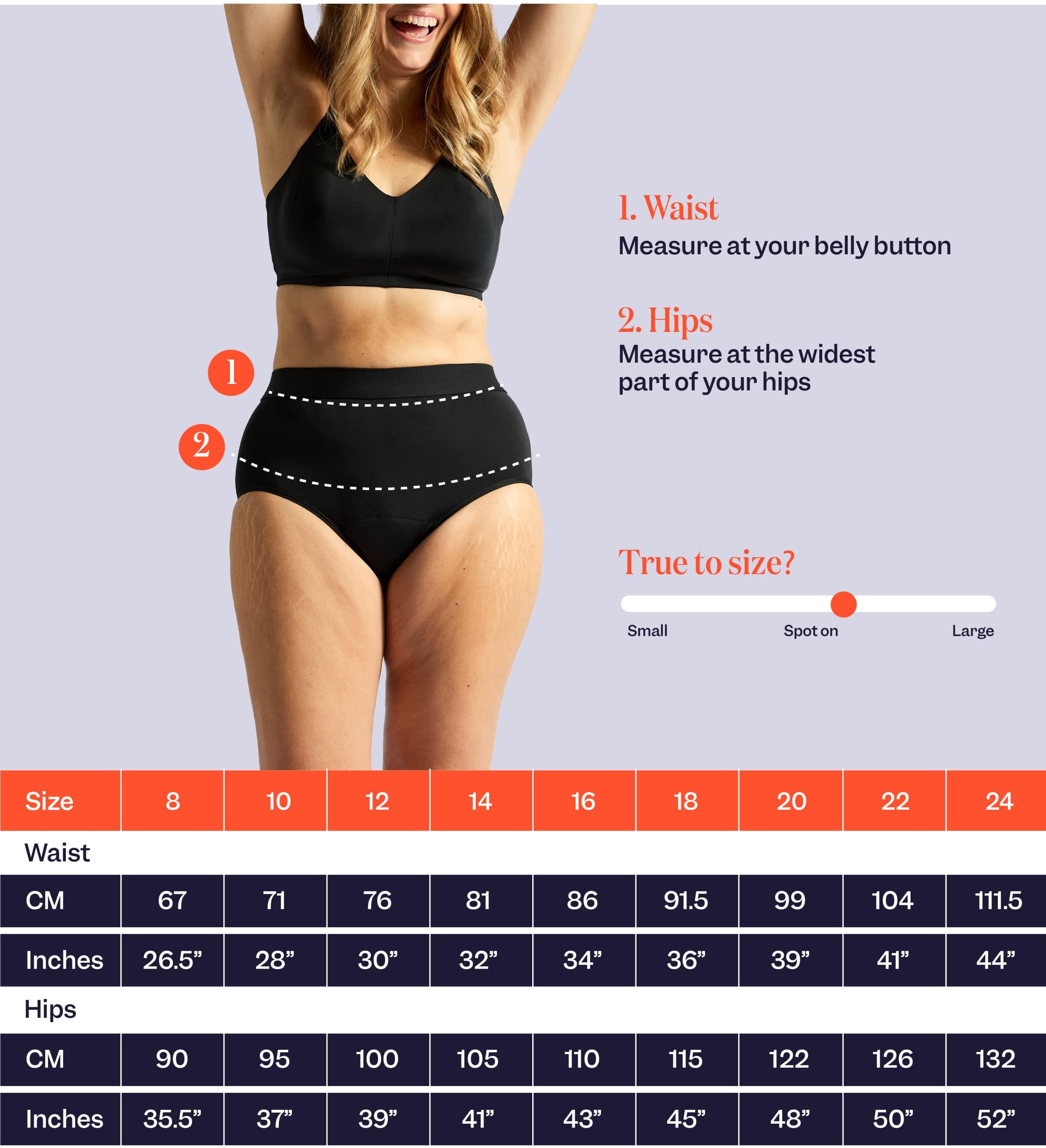 Jude Jude Reusable Incontinence, Period & Postpartum Underwear for Women | Leakproof, Fast-Absorbing, Soft & Breathable | Machine Washable | Full Brief (Black - Small)