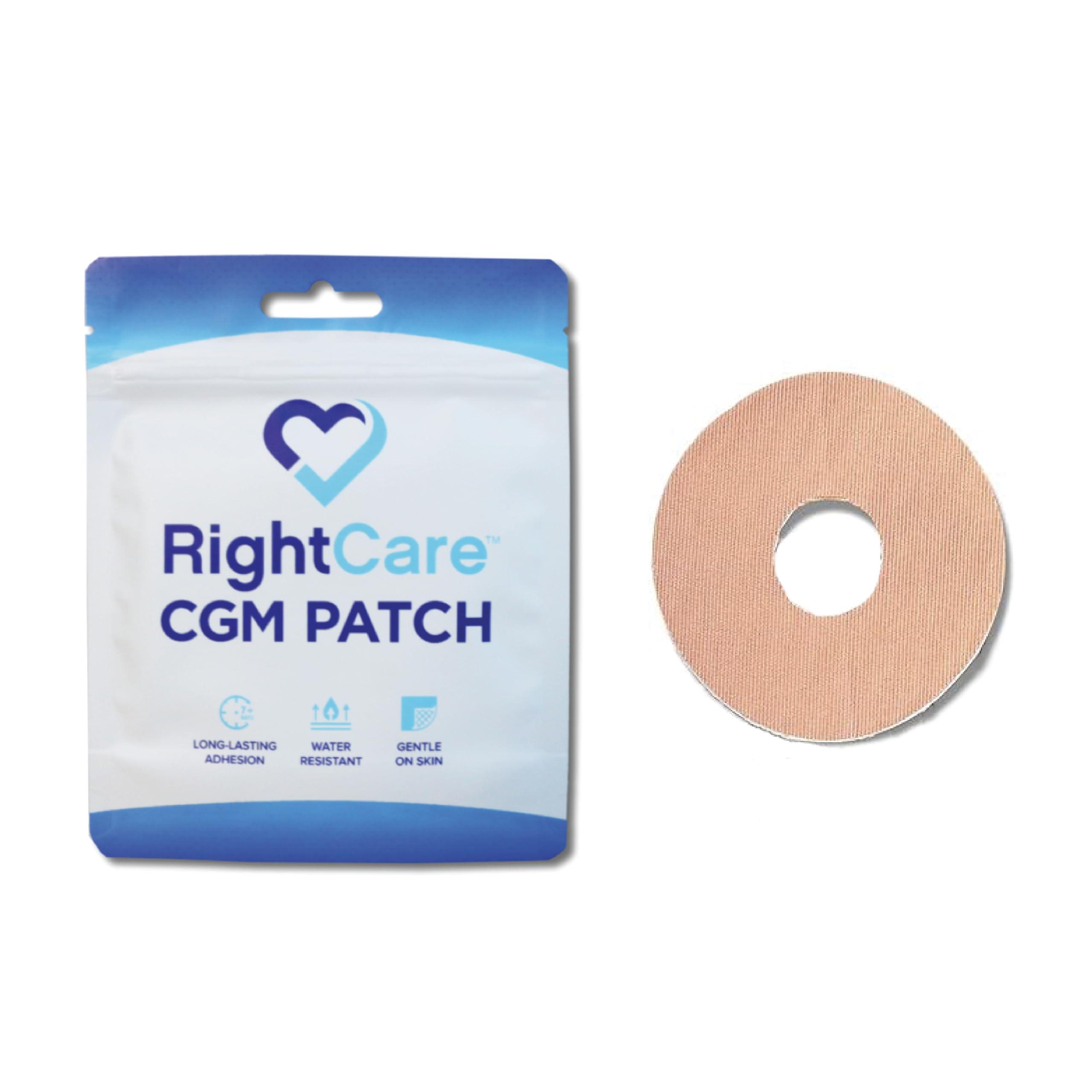 RightCare RightCare CGM Adhesive Patch for G7 (25-Pack), Uncovered Oval, Tan, Bag of 25