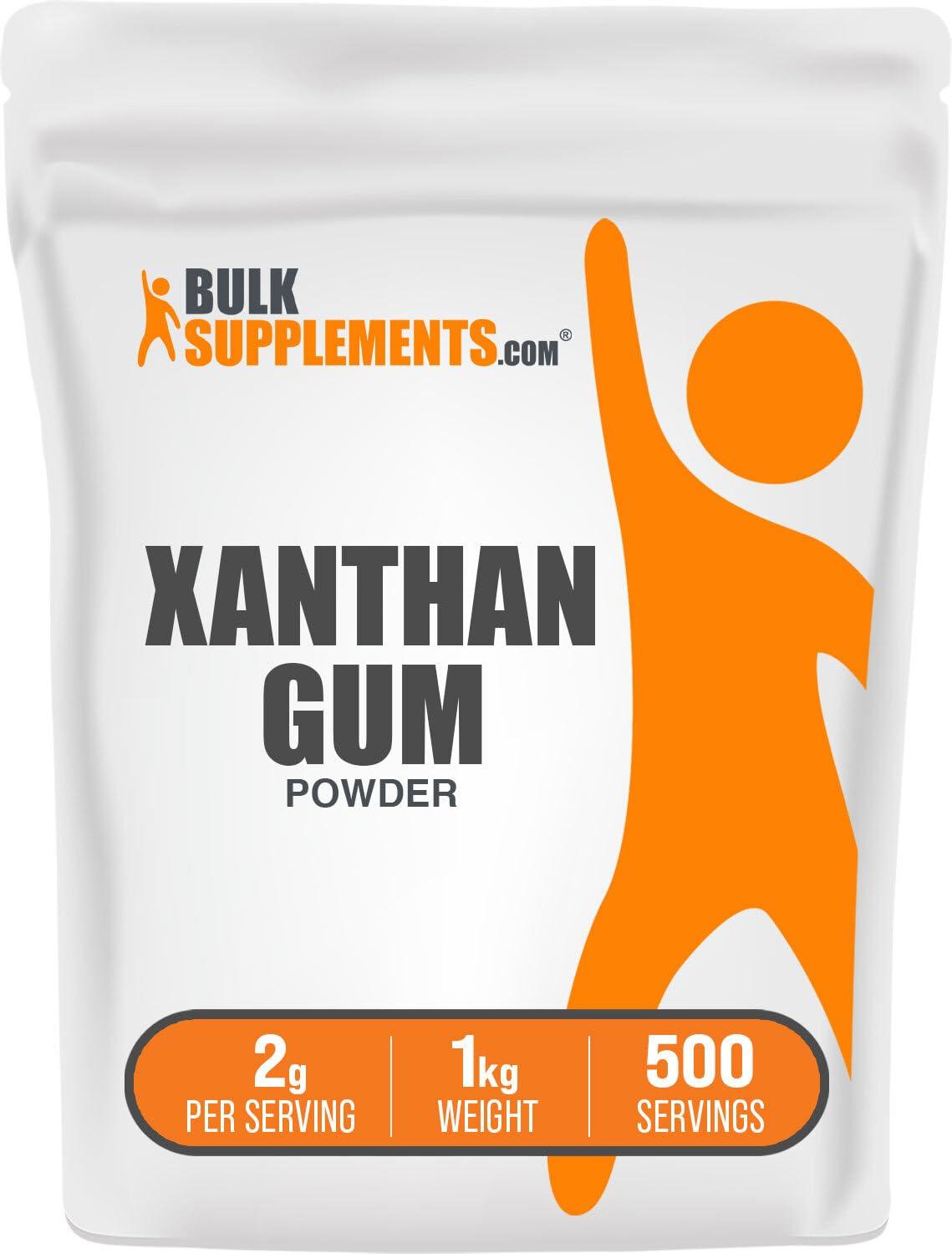 BULKSUPPLEMENTS.COM BulkSupplements.com Xanthan Gum Powder - Xanthan Gum Thickener, Xanthan Gum for Baking - Xanthan Gum Gluten Free, Food Grade, 2g per Serving, 1kg (2.2 lbs) (Pack of 1)