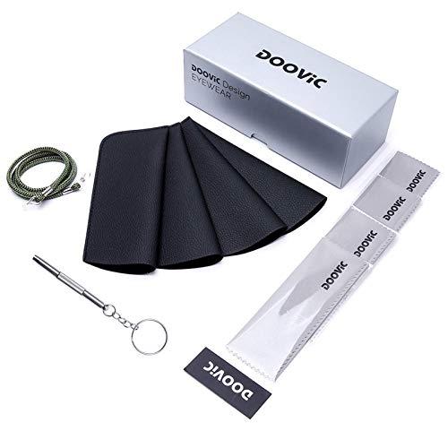 DOOViC DOOViC 4-Pack Reading Glasses Blue Light Blocking Computer Readers Anti Eyestrain New Classic Style Spring Hinge Glasses for Women 1.5 Strength