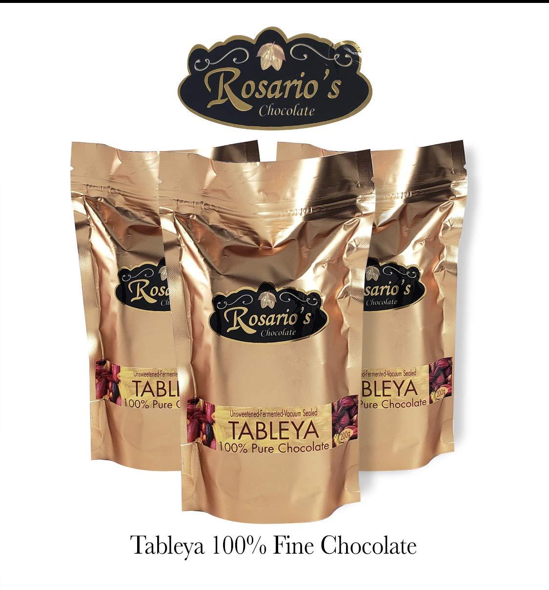 Rosario's Rosario\'s 100 Chocolate Tablea Authentic Philippines Tableya,7.05 Ounce (Pack of 1)