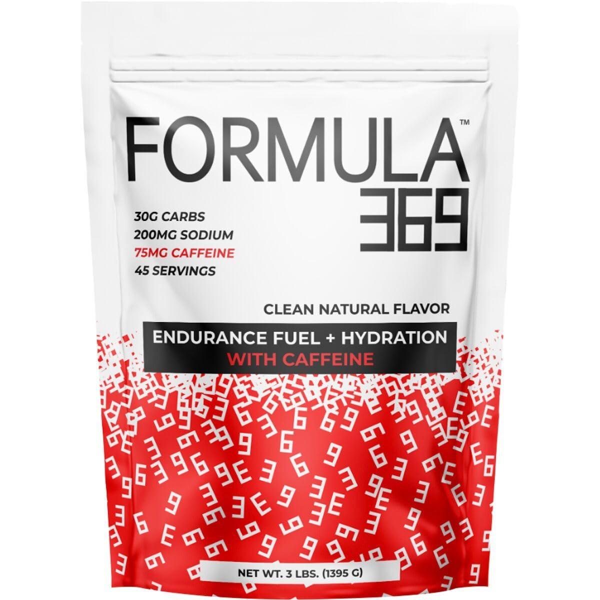 Generic Formula 369 with Caffeine, Endurance Fuel Drink Mix, 3 Pound Bag with 45 Servings, 30g of Carbs and 75mg of Caffeine per Serving, high carb Mix with 1:1 Ratio Glucose to Fructose, Vegan, Gluten Free
