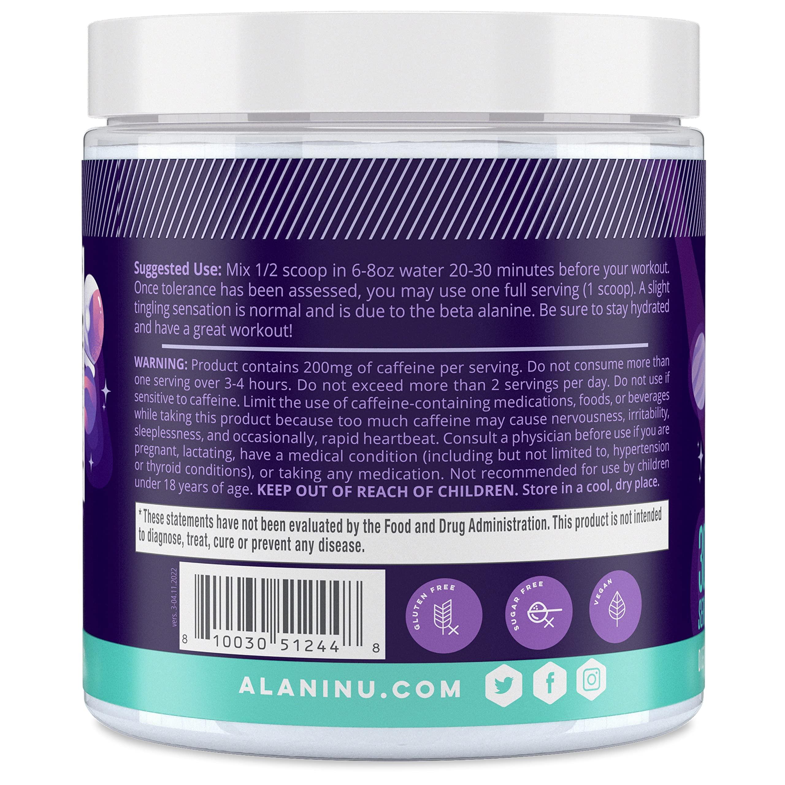 Alani Nu Alani Nu Pre Workout Powder Cosmic Stardust, Amino Energy Boost, Endurance Supplement, Sugar Free, 200mg Caffeine, L-Theanine, Beta-Alanine, Citrulline, 30 Servings