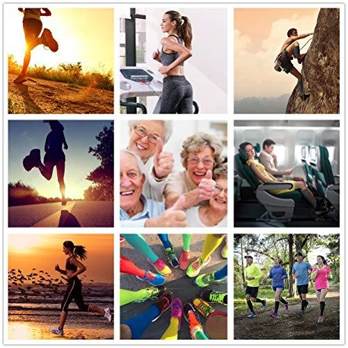 SKUNDU Open Toe Toeless Compression Socks 6 Pairs for Women Men 15-20 mmHg Calf Support Compression Sleeve (S/M, Black)