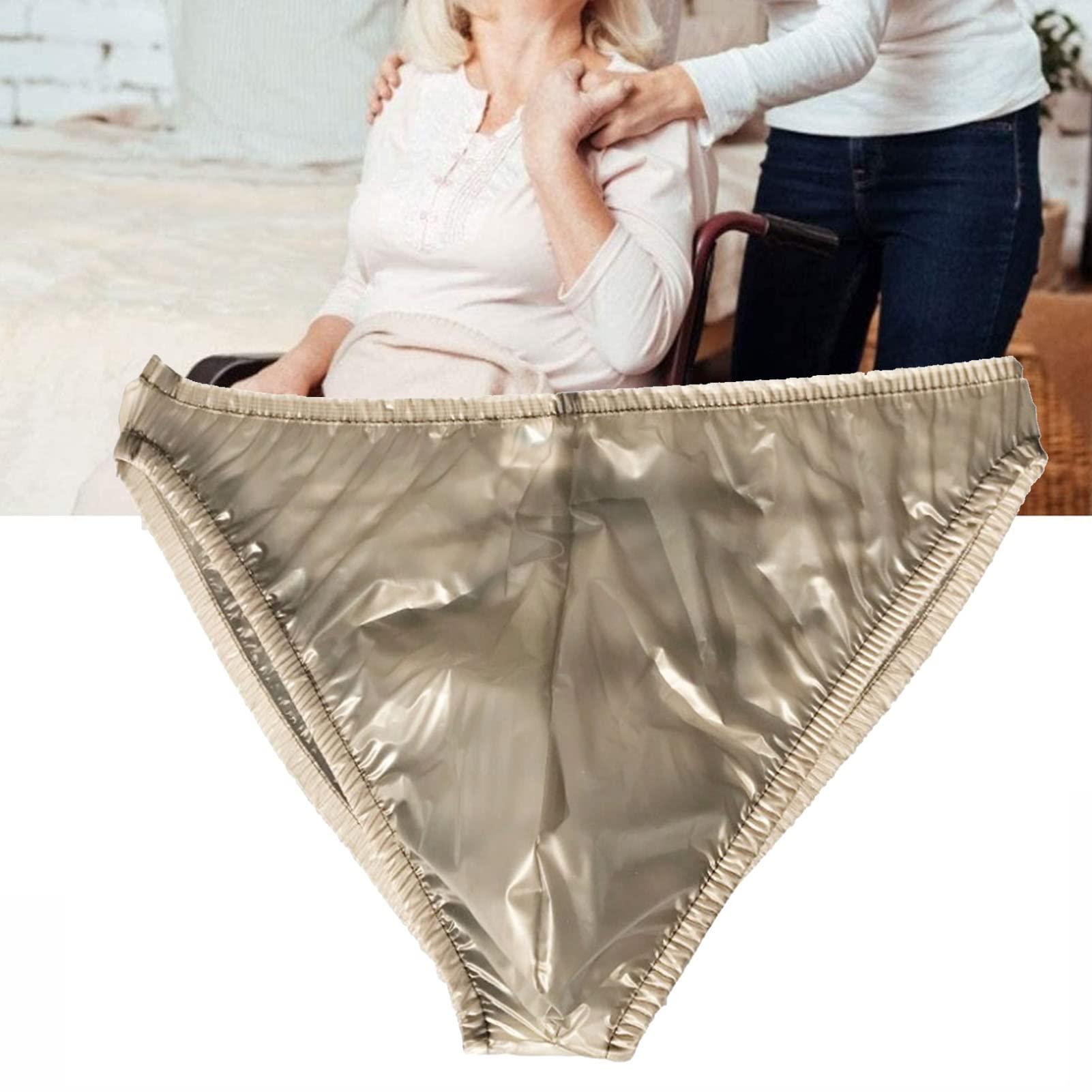 Swing Penguin Plastic Pants for Incontinence Men Waterproof Adult Pull-On-Cover Pants,m-XL (Size : Medium)