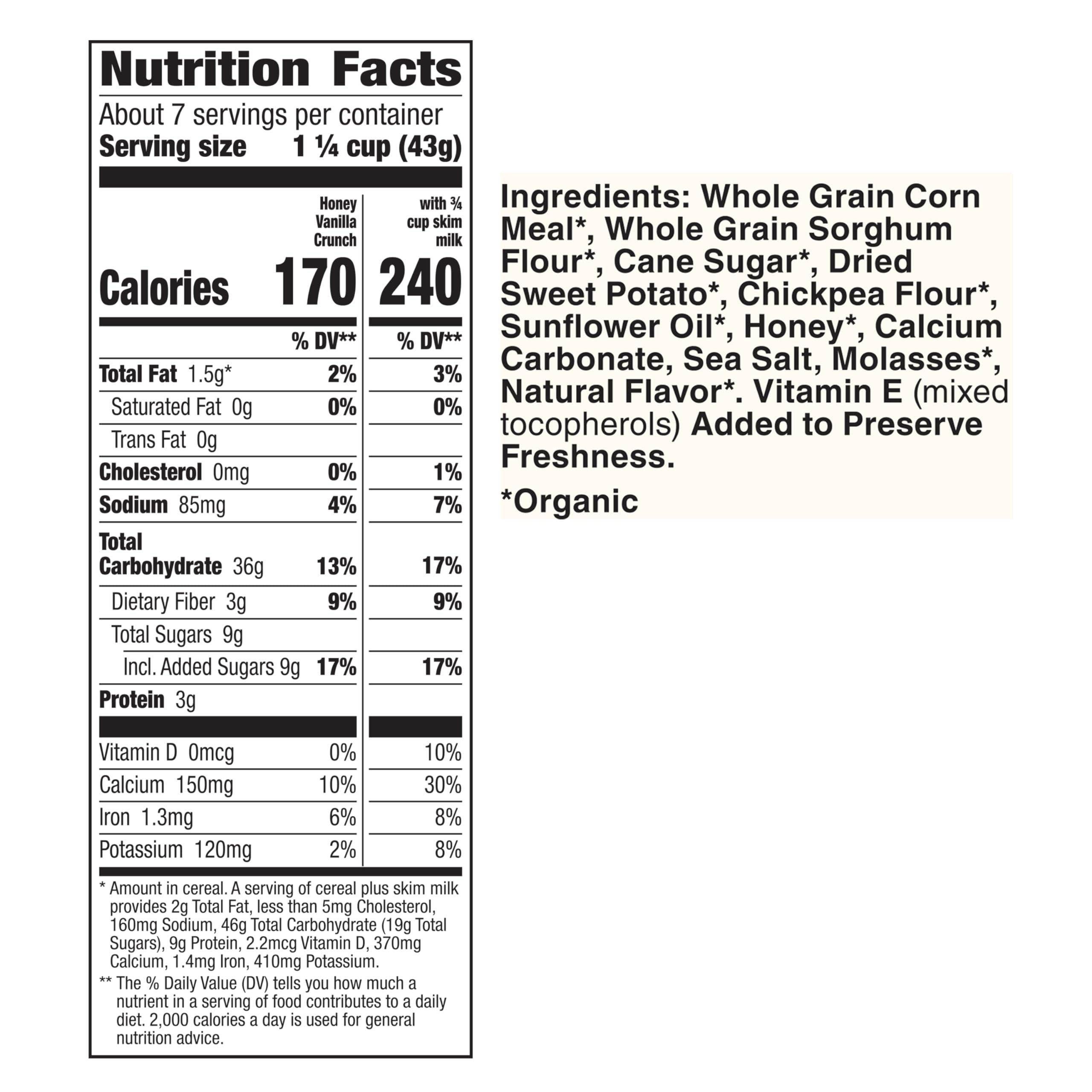 Cascadian Farm Cascadian Farm Organic Gluten Free Honey Vanilla Crunch Cereal, 10.5 oz