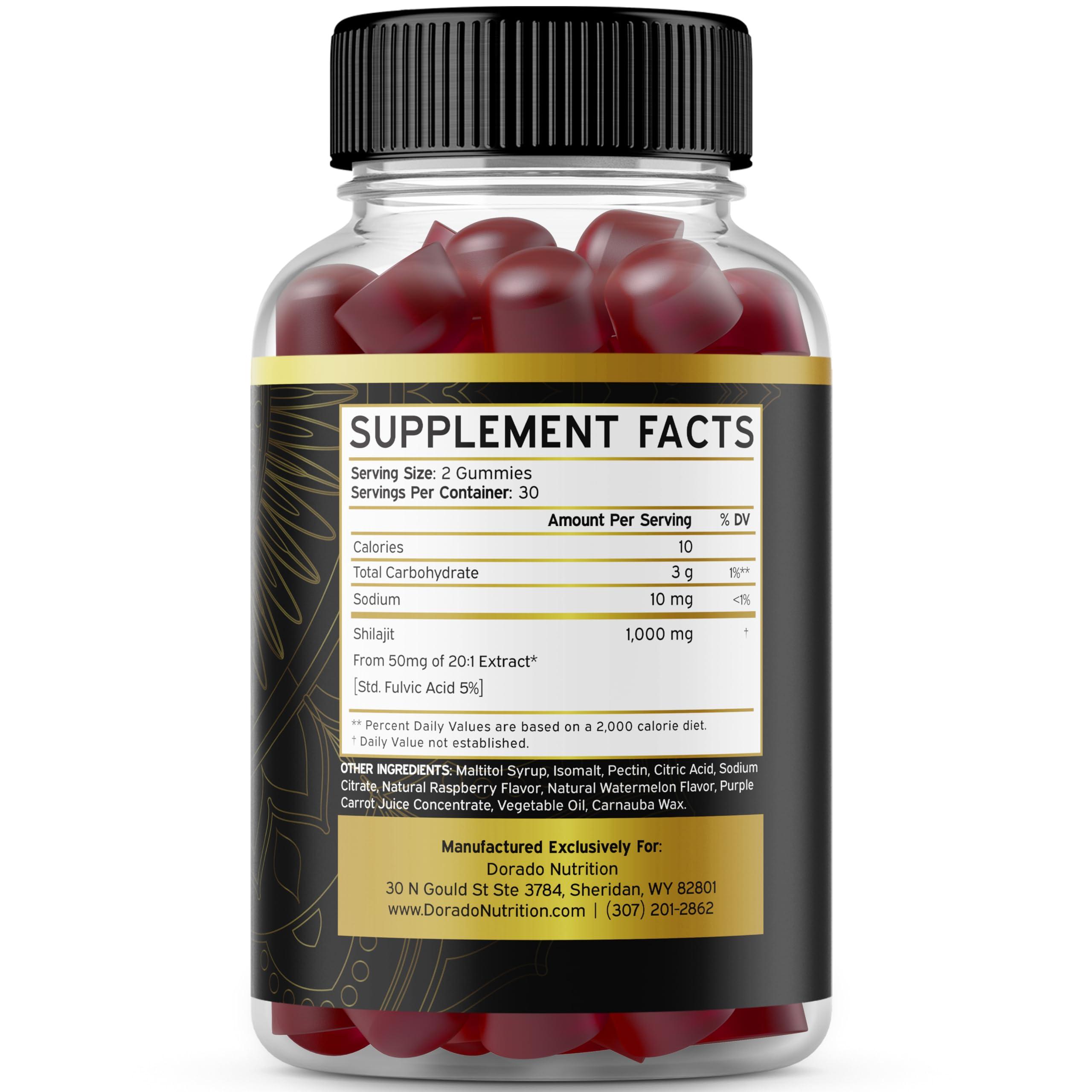 DORADO NUTRITION DORADO NUTRITION Shilajit Gummies for Men & Women (60 Gummies) and Supergreens Gummies (60 Count) Daily Greens Gummies