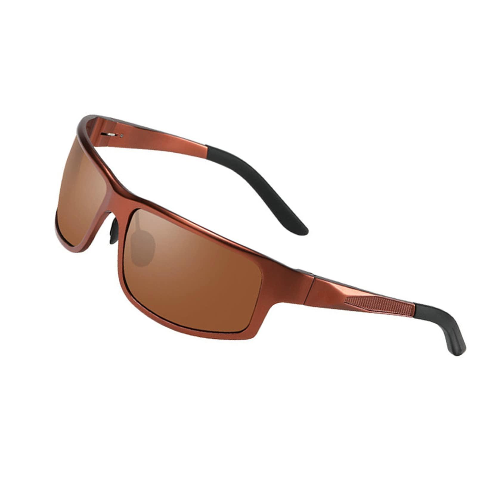 willochra willochra Full lens Polarized Reading Sunglasses for Men Driving Running Sports Cycling Reader Aluminum Magnesium Style Unise (brown, 350 magnification)