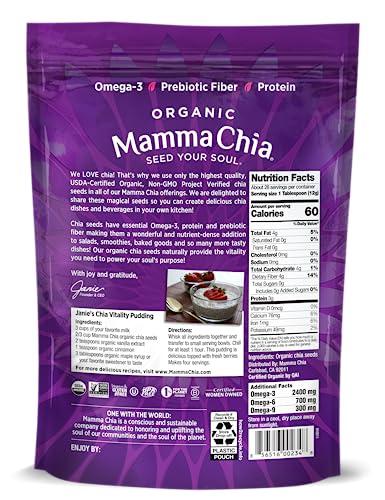 Mamma Chia Mamma Chia Organic Seeds, White, 12 Ounce (Pack of 1). USDA Organic, Non-GMO, Vegan, Gluten Free, and Kosher.