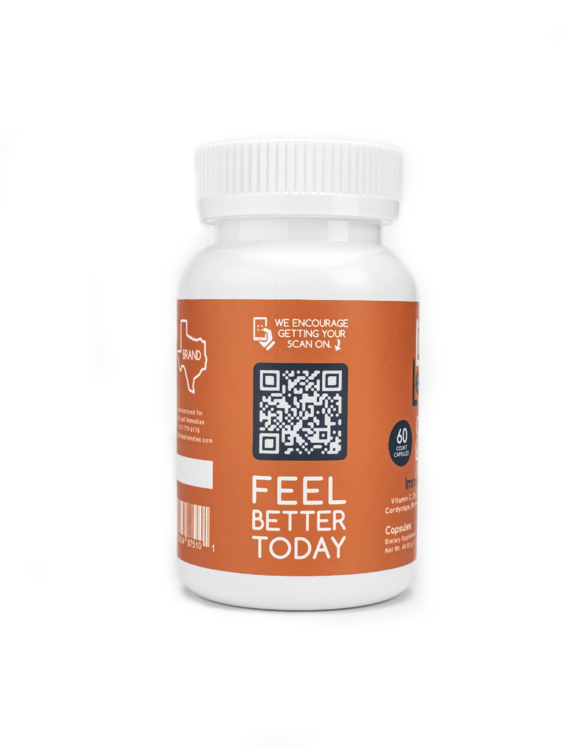 Life Leaf Remedies Immune System Boosters for Adults (Men/Women) - Immunity Support Supplement Capsules with Natural Vitamins & Nutrients for Enhanced Health