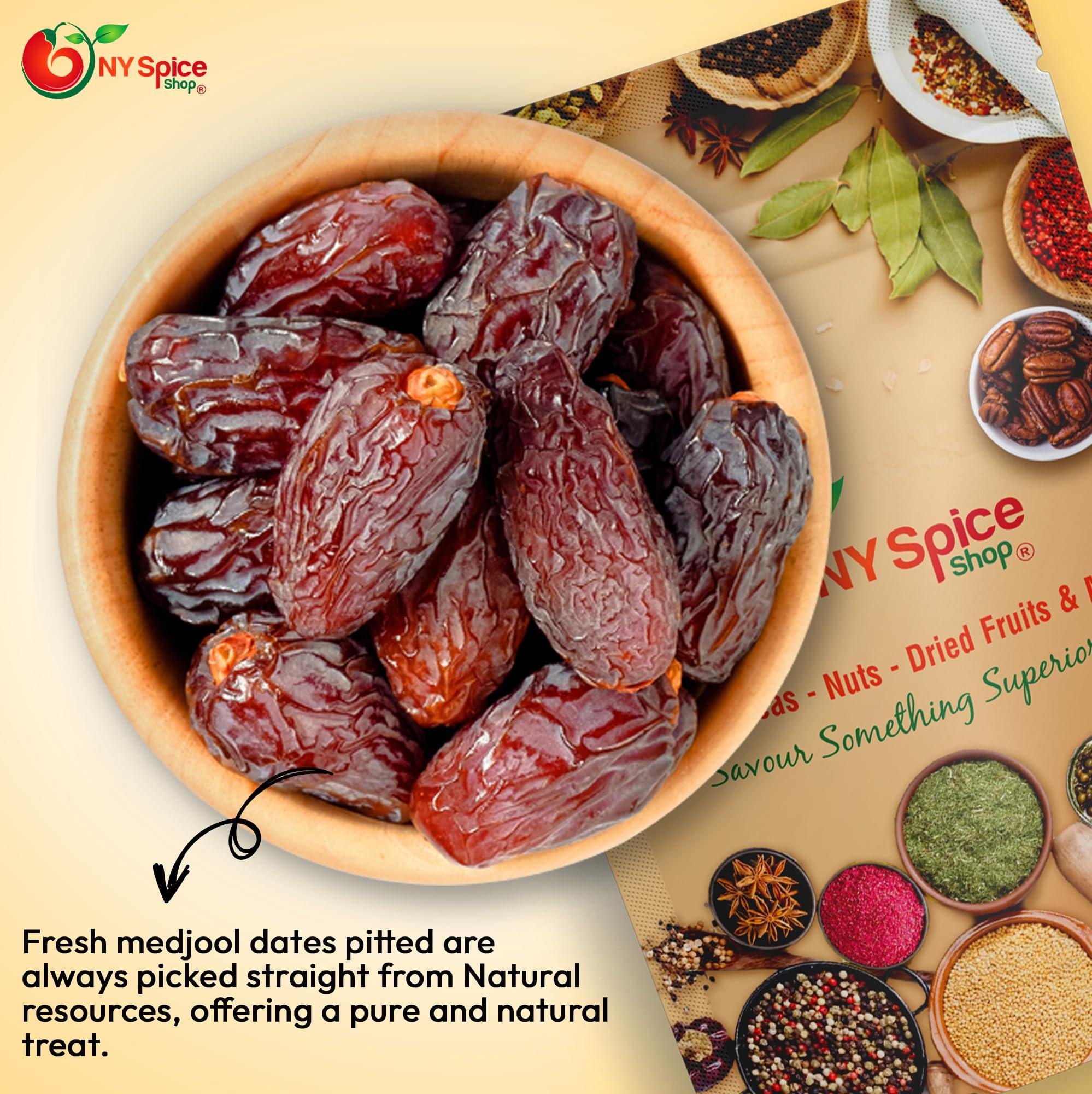 NY Spice Shop NY Spice Shop Medjool Dates - 3 Pound California Natural Delight Medjool Pitted Fresh Dates Bulk - Sweet Candied Large & Plump Chewy Texture Caramel Flavored Medjool Dates