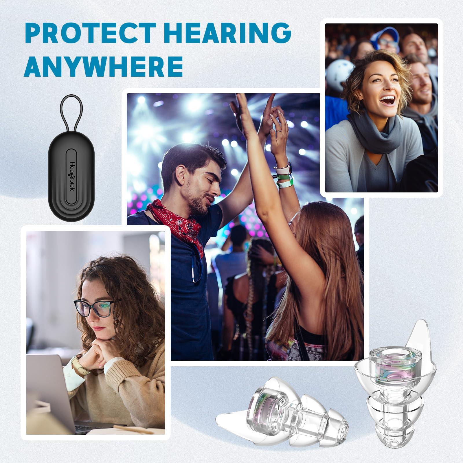 Hearprotek Hearprotek Hi-Fi Spirit Concert Ear Plugs, High Fidelity Silicone Music Ear Plugs for Concerts, Noise Reduction, Hearing Protection, Motorcycle, Musicians, Rave, Dj, Tinnitus Relief (Medium Size)