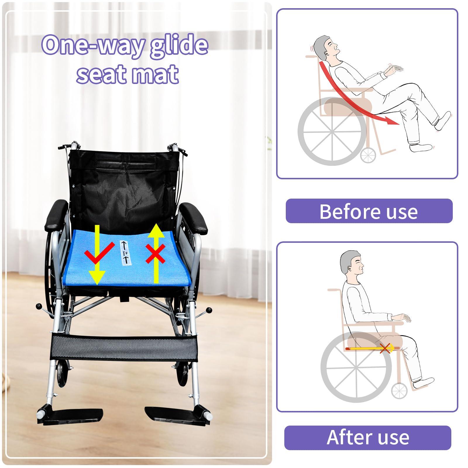 Ehucon Ehucon Wheelchair/Chair Accessories-Non-Slip Seat Cushion,Office Support Pad,One Direction Tubular Slide Sheet for Adults/Seniors/Elderly - 17x17