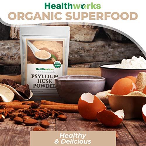 Healthworks Healthworks Psyllium Husk Powder (16 Ounces / 1 Pound) | Raw | Certified Organic | Finely Ground Powder from India | Keto, Vegan & Non-GMO | Fiber Support