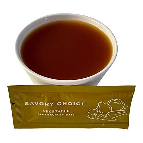 Savory Choice Savory Choice Reduced Sodium Vegetable Broth Concentrate, 50 Stick Packs (9.6g Each)