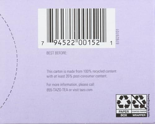 TAZO Tazo Tea Bags For a Delicious Flavored Tea Beverage Herbal tea Aromatic Blend with No Caffeine 15 count