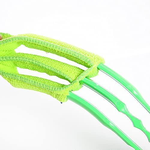tooloflife Venetian Blind Cleaner Washable Blind Duster Slat Cleaners Tool Cleaner Brush for Window Shutters(Green)