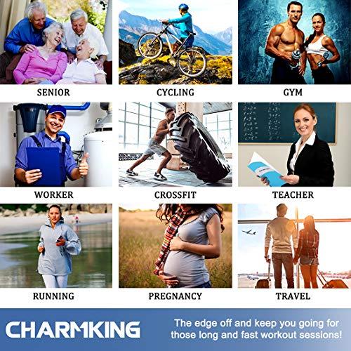 CHARMKING CHARMKING Compression Socks for Women & Men Circulation 8 Pairs 15-20 mmHg is BEST Graduated for Nurses, Support, Athletics, Cycling, Running, Flight Travel, Pregnancy Boost Performance(Multi 46,L/XL)