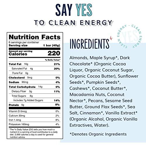 The YES Bar The YES Bar Dark Chocolate Chip Plant Based Protein, Decadent Snack Bar Vegan, Paleo, Gluten Free, Dairy Free, Low Sugar, Healthy Snack, Breakfast, Low Carb, Keto Friendly (24 Count)
