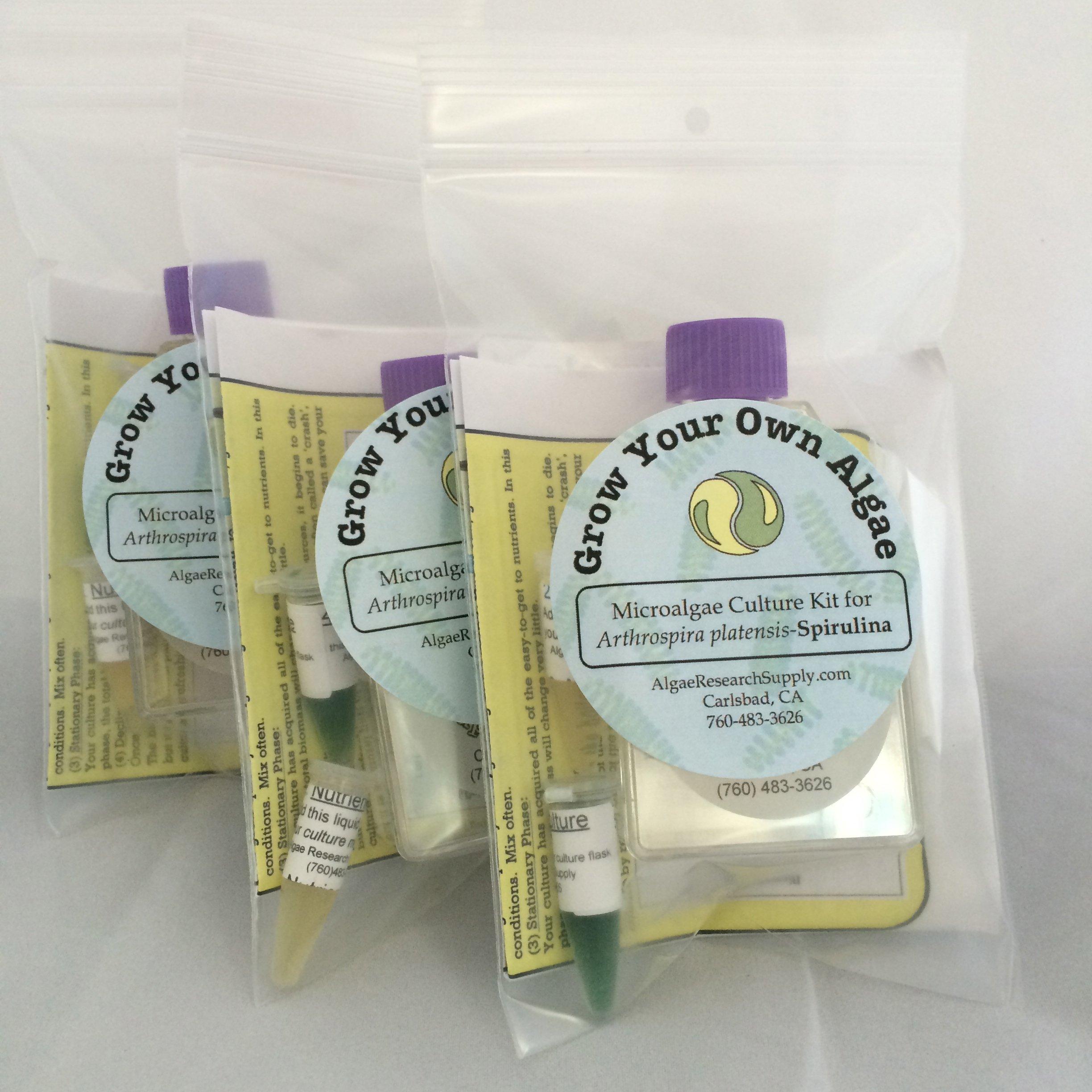 Algae Research Supply Algae Research Supply Grow Your Own Algae Culture Kit Spirulina, Perfect for School Science Fairs/Projects, Experiments & Classrooms