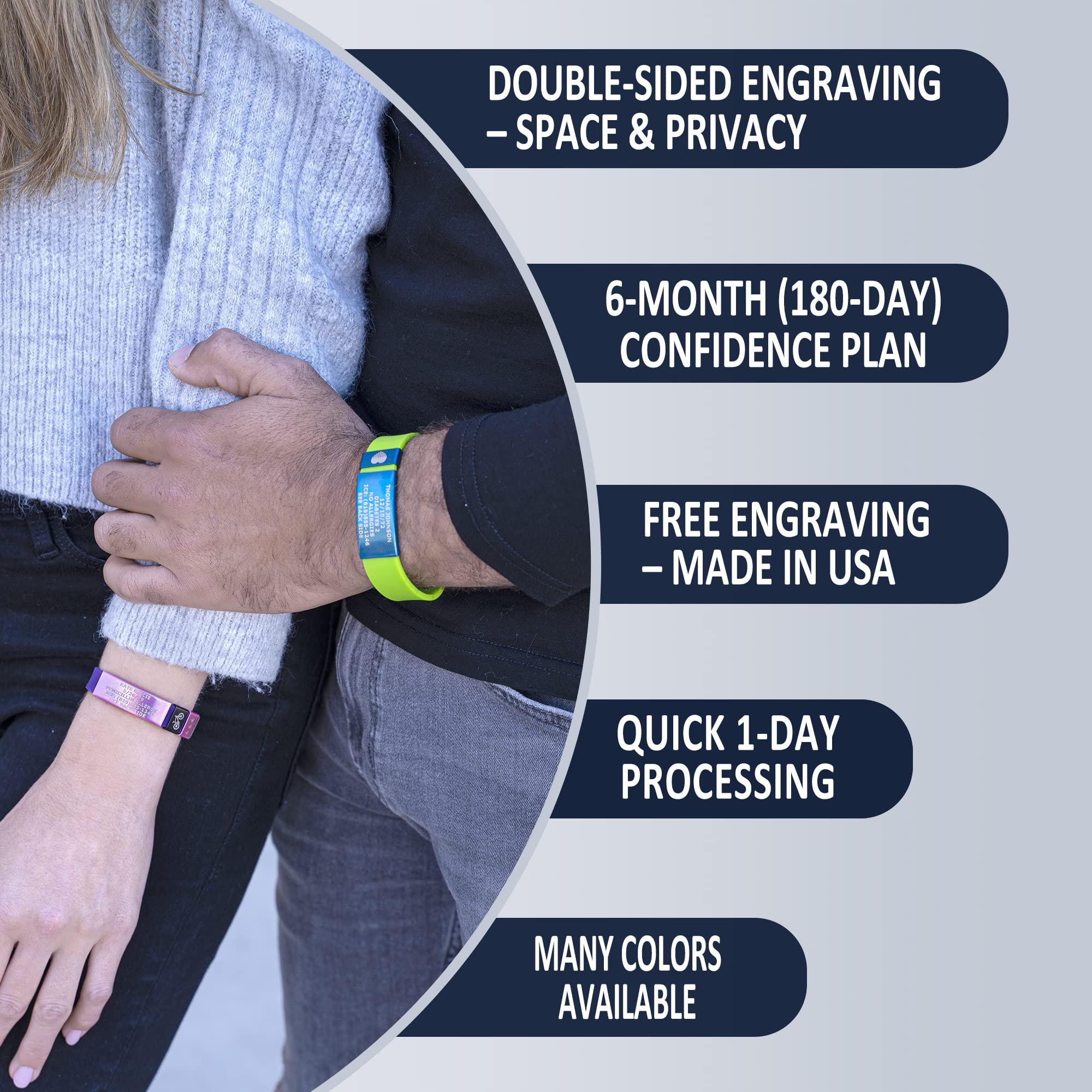 Divoti Divoti Supercharge Wristband ID, Silicone Clasp Identification Bracelet and Sport ID for Athletes - Red Tag/White Silicone Band - 19mm